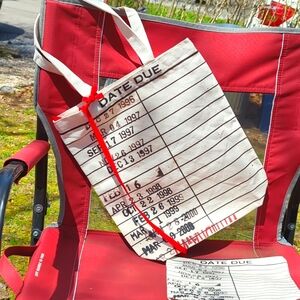 NWT 📚🤓📖 BIBLIOPHILE 📖🤓📚Cotton TOTE/ZIP POUCH Bundle🌿 PEACE GARDEN DESIGNS